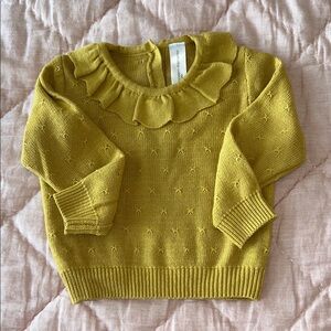 Modern Moments Mustard Yellow Ruffled Toddler 2T Sweater